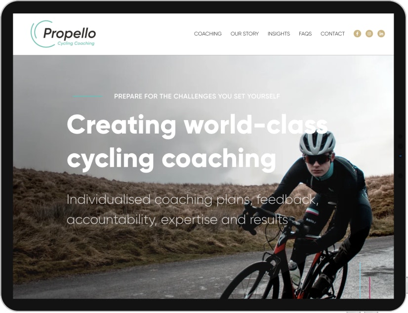 Propello Homepage iPad